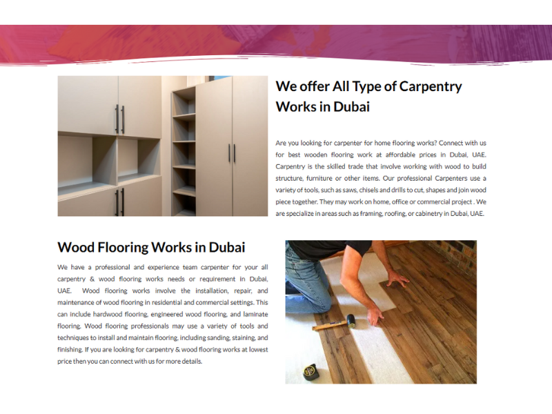 Wood Flooring Works in Dubai - Alasafeer