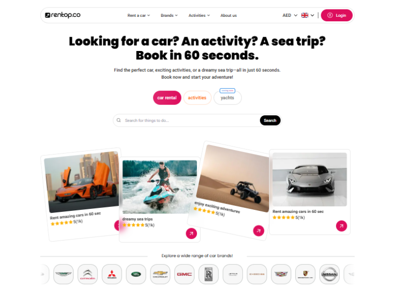 Rentop.co offers top car rental in Dubai with luxury, sports, and economy vehicles. Enjoy cheap rentals from 200 AED. Book now for a stylish ride across Dubai.