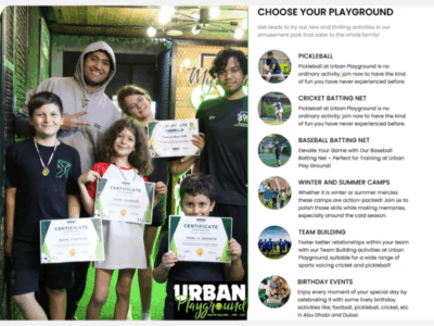 Indoor Cricket, Summer Camps & Cricket Camps in Dubai Urban Playground
