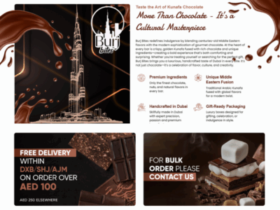 Burj Bite - Kunafa Chocolate Bars crafted in dubai